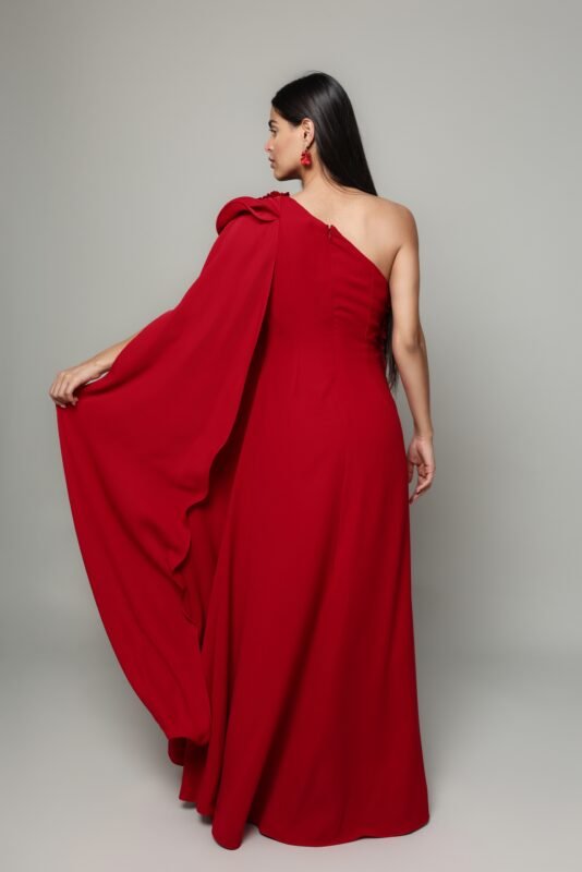 Rosalyn Dress UAE 2025 – Red Evening Dress Dubai Mosammim